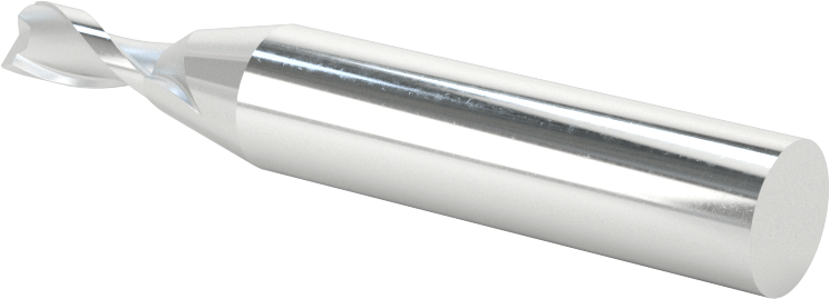 Kaplamasız Yüksek Hızlı Çelik Kare Uçlu Freze, 2 Yiv, 13/64" Freze Çapı, 1/2" Uzunlukta Kesim, 2-5/16" Toplam Uzunluk