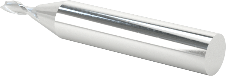 Kaplamasız Yüksek Hızlı Çelik Kare Uçlu Freze, 2 Yiv, 1/8" Freze Çapı, 3/8" Uzun Kesim, 2-3/8" Toplam Uzunluk