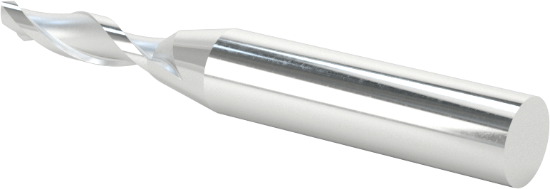 Kaplamasız Yüksek Hızlı Çelik Kare Uçlu Freze, 2 Yiv, 7/32" Freze Çapı, 7/8" Uzun Kesim, 2-11/16" Toplam Uzunluk