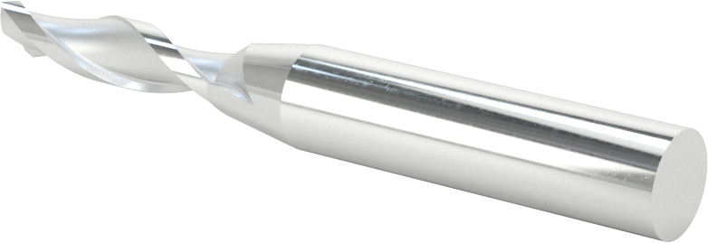 Kaplamasız Yüksek Hızlı Çelik Kare Uçlu Freze, 2 Yiv, 1/4" Freze Çapı, 1" Uzunlukta Kesim, 2-13/16" Toplam Uzunluk