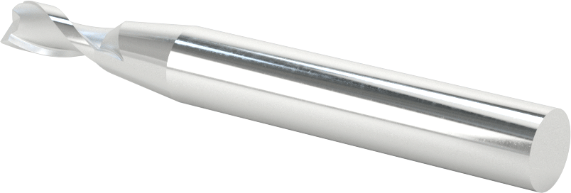 Kaplamasız Yüksek Hızlı Çelik Kare Uçlu Freze, 2 Yiv, 1/4" Freze Çapı, 5/8" Uzun Kesim, 3-1/16" Toplam Uzunluk