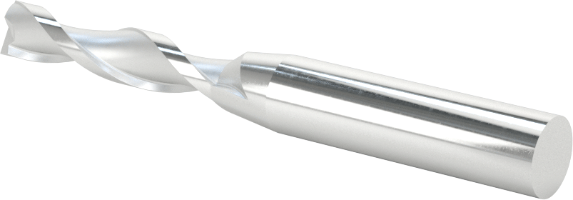 Kaplamasız Yüksek Hızlı Çelik Kare Uçlu Freze, 2 Yiv, 9/32" Freze Çapı, 1-3/8" Kesme Uzunluğu, 3-1/8" Toplam Uzunluk