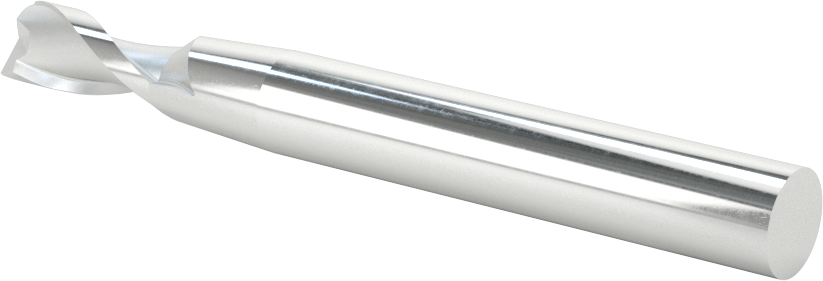 Kaplamasız Yüksek Hızlı Çelik Kare Uçlu Freze, 2 Yiv, 5/16" Freze Çapı, 3/4" Uzun Kesim, 3-5/16" Toplam Uzunluk