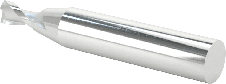 Kaplamasız Yüksek Hızlı Çelik Kare Uçlu Freze, 2 Yiv, 7/32" Freze Çapı, 7/16" Uzun Kesim