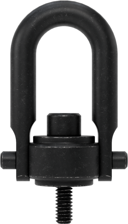 Kaldırma için Çelik Kaldırma Halkası, Dövme, Siyah Oksit, 1/4"-20 Diş Boyutu, 3-1/4" Toplam Yükseklik