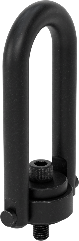 Kaldırma için Çelik Kaldırma Halkası, İşlenmiş, Siyah Oksit, 1/2"-13 Diş Boyutu, 7-1/2" Toplam Yükseklik