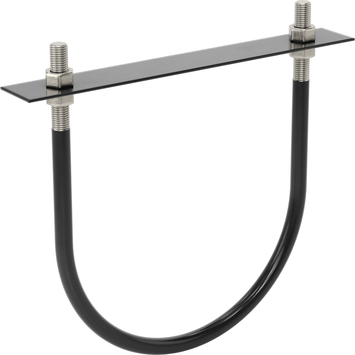 Lastik Yastıklı U-Cıvata, 304 Paslanmaz Çelik, 7/8"-9 Diş Boyutu, 14-1/8" ID