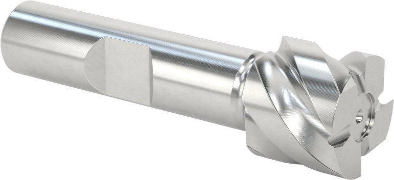 Kaplamasız Kare Uçlu Freze, Kobalt Çelik, 4 Kanallı, 3/4" Freze Çapı, 2-5/8" Toplam Uzunluk