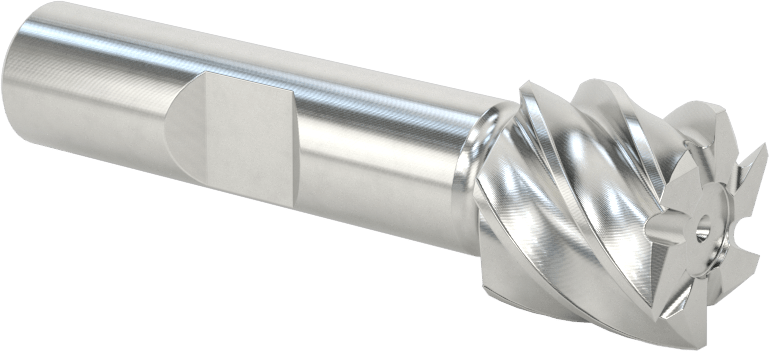 Kaplamasız Kare Uçlu Freze, Kobalt Çelik, 6 Yivli, 3/4" Freze Çapı, 2-5/8" Toplam Uzunluk