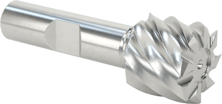Kaplamasız Kare Uçlu Freze, Kobalt Çelik, 8 Oluk, 1" Freze Çapı, 2-3/4" Toplam Uzunluk