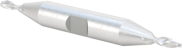 2 Uçlu Kaplamasız Yüksek Hızlı Çelik Top Uçlu Freze, 2 Yiv, 1/8" Freze Çapı, 3-1/16" Toplam Uzunluk