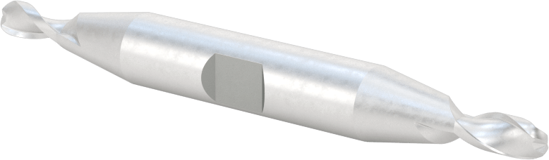 2 Uçlu Kaplamasız Yüksek Hızlı Çelik Top Uçlu Freze, 2 Yiv, 3/16" Freze Çapı, 3-1/4" Toplam Uzunluk
