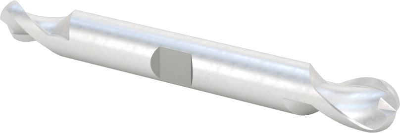 2 Uçlu Kaplamasız Yüksek Hızlı Çelik Top Uçlu Freze, 2 Yiv, 3/8" Freze Çapı, 3-1/2" Toplam Uzunluk