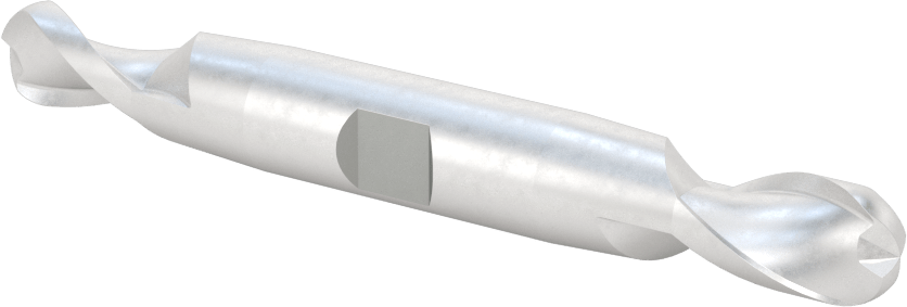 2 Uçlu Kaplamasız Yüksek Hızlı Çelik Top Uçlu Freze, 2 Yiv, 7/16" Freze Çapı, 4-1/8" Toplam Uzunluk