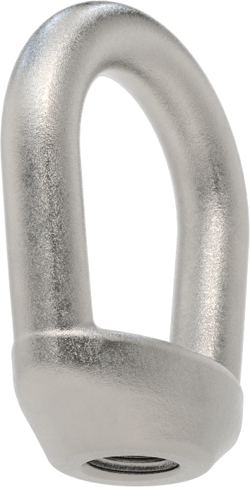 316 Paslanmaz Çelik Oval Gözlü Somun - Kaldırma için, 5/8"-11 Diş Boyutu, 3-1/8" Toplam Uzunluk