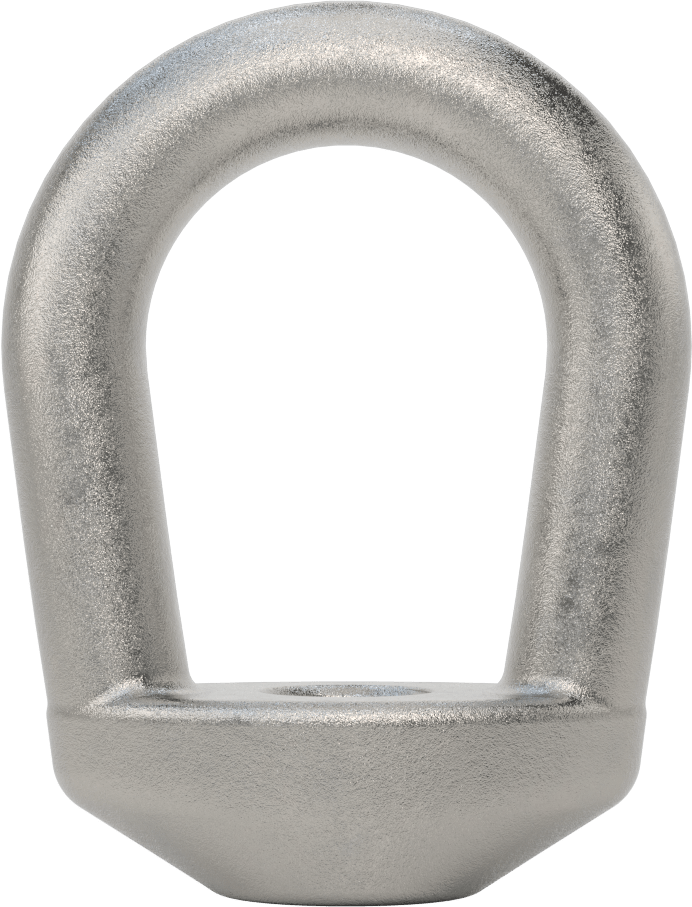 316 Paslanmaz Çelik Oval Gözlü Somun - Kaldırma için, 3/4"-10 Diş Boyutu, 3-7/8" Toplam Uzunluk, 1-3/4" Göz Çapı