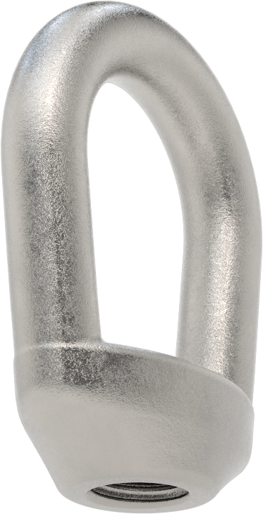 316 Paslanmaz Çelik Oval Gözlü Somun - Kaldırma için, 3/4"-10 Diş Boyutu, 3-7/8" Toplam Uzunluk, 1-3/4" Göz Çapı