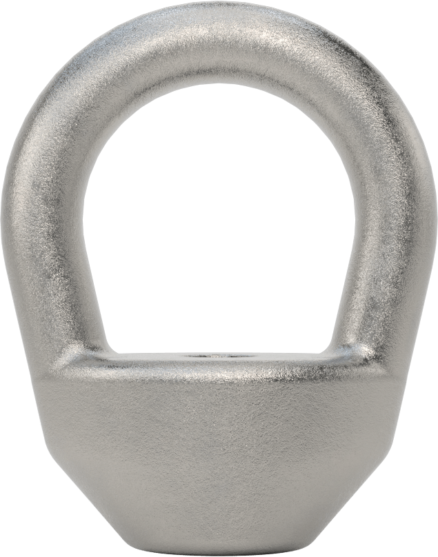 316 Paslanmaz Çelik Oval Gözlü Somun - Kaldırma için, 3/8"-16 Diş Boyutu, 2-1/2" Toplam Uzunluk