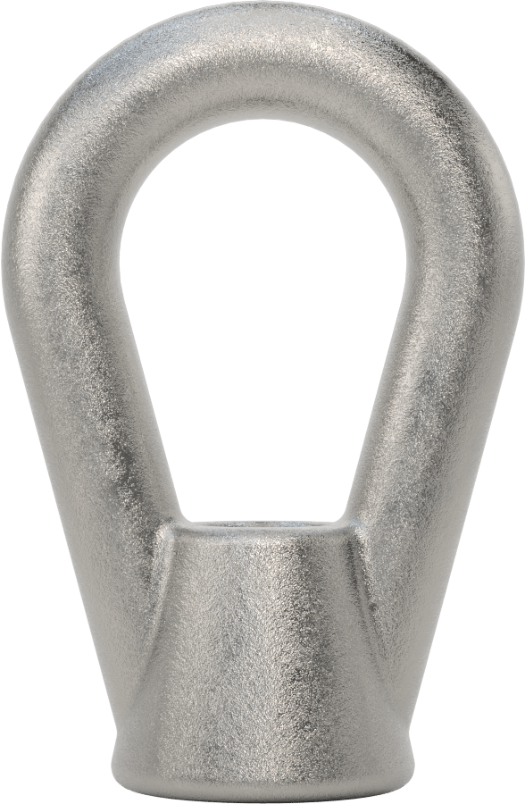 316 Paslanmaz Çelik Oval Gözlü Somun - Kaldırma için, 5/8"-11 Diş Boyutu, 3-3/4" Toplam Uzunluk