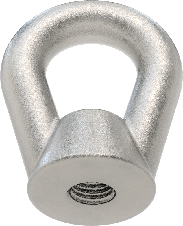 316 Paslanmaz Çelik Oval Gözlü Somun - Kaldırma için, 3/4"-10 Diş Boyutu, 3-7/8" Toplam Uzunluk, 1-1/2" Göz Çapı