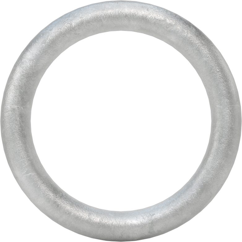 Zincir Halkası - Kaldırma Amaçlı Değildir, Galvanizli Çelik, 1/4 Zincir Anma Ölçüsü için, 1-1/2" İç Uzunluk