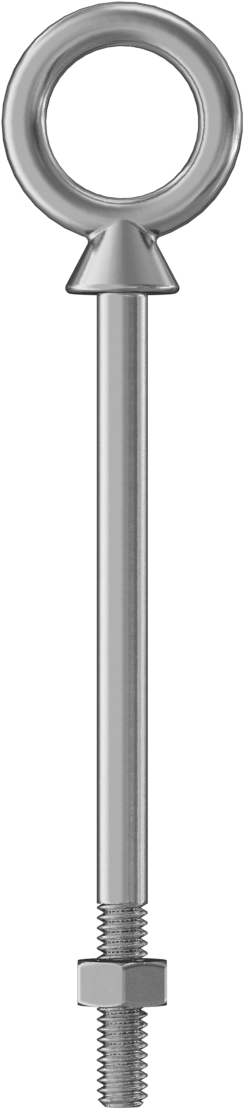 Somunlu 304 Paslanmaz Çelik Halka Cıvata, Kaldırma için Omuzlu, 1/4"-20 Diş Boyutu, 1" Diş Uzunluğu