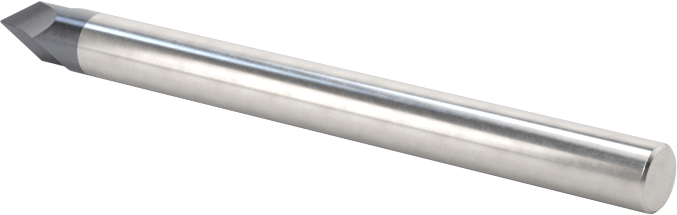Karbür Pah Kırma Freze, TiAlN Kaplamalı, 2 Yiv, 60 Derece Kesim, 1/8" Freze Çapı