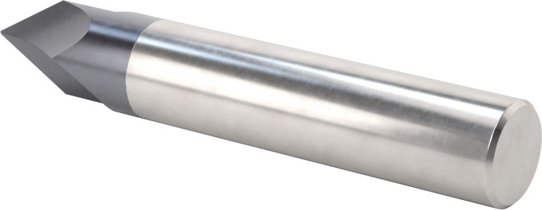 Karbür Pah Kırma Freze, TiAlN Kaplamalı, 2 Yiv, 60 Derece Kesim, 1/2" Freze Çapı