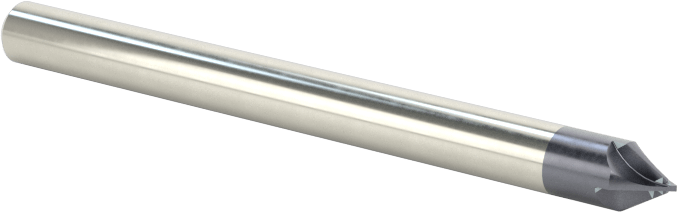 Karbür Pah Kırma Freze, TiAlN Kaplamalı, 4 Kanallı, 60 Derece Kesim, 1/8" Freze Çapı