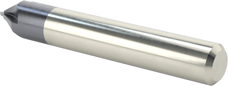 Karbür Pah Kırma Freze, TiAlN Kaplamalı, 4 Kanallı, 60 Derece Kesim, 3/8" Freze Çapı