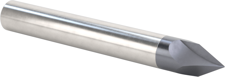 Karbür Pah Kırma Freze, TiAlN Kaplamalı, 2 Yiv, 60 Derece Kesim, 5/16" Freze Çapı
