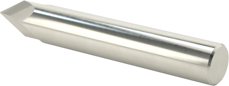 Karbür Pah Kırma Freze, Kaplamasız, 2 Yiv, 60 Derece Kesim, 3/8" Freze Çapı