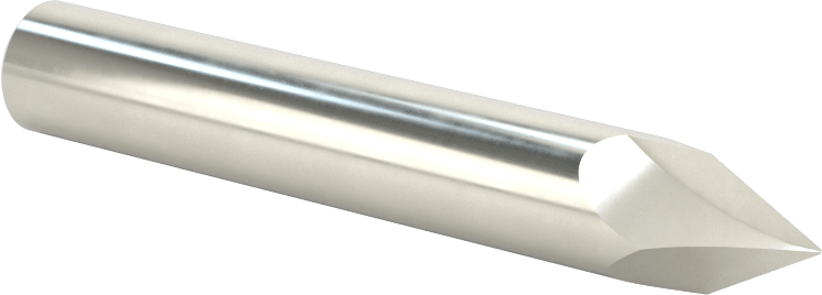 Karbür Pah Kırma Freze, Kaplamasız, 2 Yiv, 60 Derece Kesim, 3/8" Freze Çapı