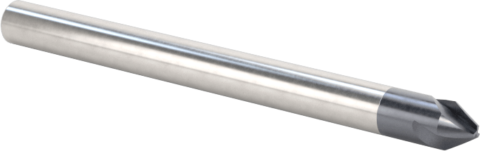 Karbür Pah Kırma Freze, TiAlN Kaplamalı, 3 Yiv, 60 Derece Kesim, 1/8" Freze Çapı