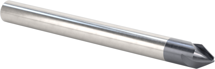 Karbür Pah Kırma Freze, TiAlN Kaplamalı, 3 Yiv, 60 Derece Kesim, 3/16" Freze Çapı