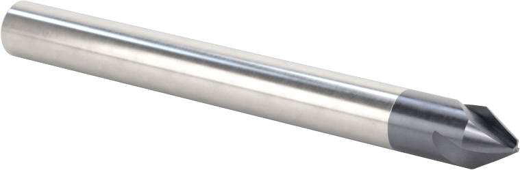 Karbür Pah Kırma Freze, TiAlN Kaplamalı, 3 Yiv, 60 Derece Kesim, 1/4" Freze Çapı