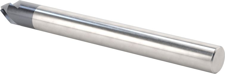 Karbür Pah Kırma Freze, TiAlN Kaplamalı, 3 Yiv, 60 Derece Kesim, 1/4" Freze Çapı