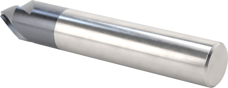 Karbür Pah Kırma Freze, TiAlN Kaplamalı, 3 Yiv, 60 Derece Kesim, 1/2" Freze Çapı
