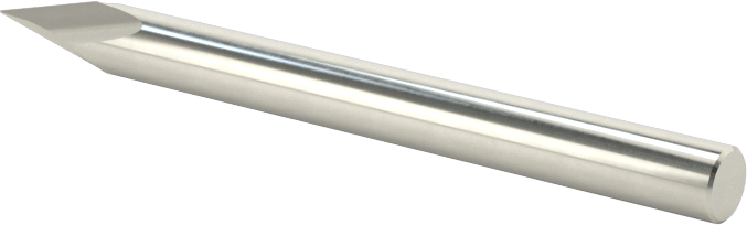 Karbür Pah Kırma Freze, Kaplamasız, 2 Yiv, 30 Derece Kesim, 1/8" Freze Çapı