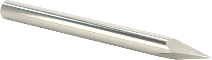Karbür Pah Kırma Freze, Kaplamasız, 2 Yiv, 30 Derece Kesim, 1/8" Freze Çapı