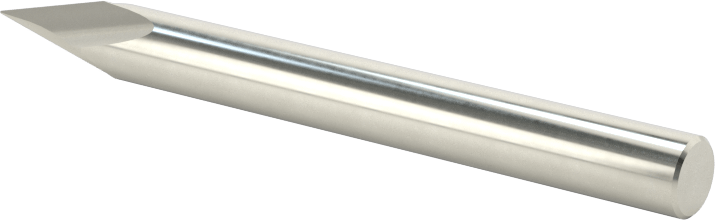 Karbür Pah Kırma Freze, Kaplamasız, 2 Yiv, 30 Derece Kesim, 3/16" Freze Çapı