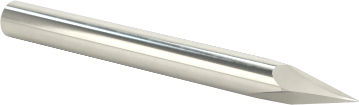 Karbür Pah Kırma Freze, Kaplamasız, 2 Yiv, 30 Derece Kesim, 3/16" Freze Çapı