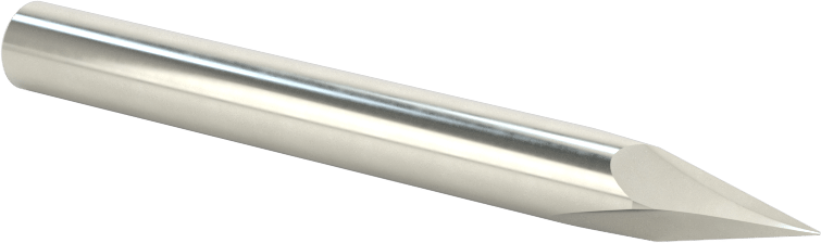 Karbür Pah Kırma Freze, Kaplamasız, 2 Yiv, 30 Derece Kesim, 1/4" Freze Çapı