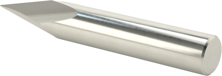 Karbür Pah Kırma Freze, Kaplamasız, 2 Yiv, 30 Derece Kesim, 3/8" Freze Çapı