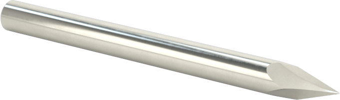 Karbür Pah Kırma Freze, Kaplamasız, 2 Yiv, 40 Derece Kesim, 1/8" Freze Çapı