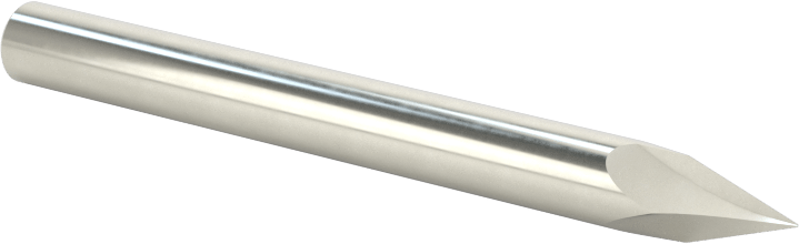 Karbür Pah Kırma Freze, Kaplamasız, 2 Yiv, 40 Derece Kesim, 3/16" Freze Çapı