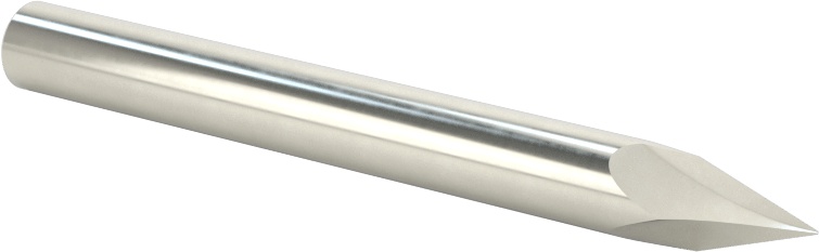 Karbür Pah Kırma Freze, Kaplamasız, 2 Yiv, 40 Derece Kesim, 1/4" Freze Çapı