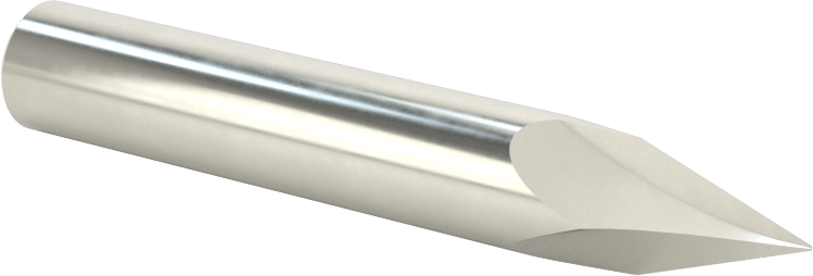 Karbür Pah Kırma Freze, Kaplamasız, 2 Yiv, 40 Derece Kesim, 3/8" Freze Çapı
