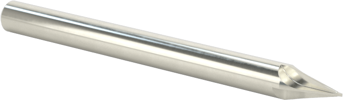 Karbür Pah Kırma Freze, Kaplamasız, 4 Kanallı, 30 Derece Kesim, 1/8" Freze Çapı