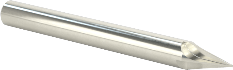 Karbür Pah Kırma Freze, Kaplamasız, 4 Kanallı, 30 Derece Kesim, 1/4" Freze Çapı